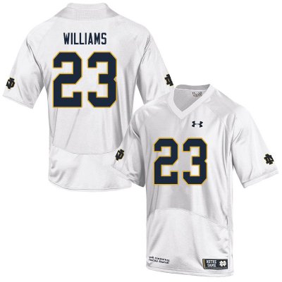 Notre Dame Fighting Irish Men's Kyren Williams #23 White Under Armour Authentic Stitched College NCAA Football Jersey BAB0899JI